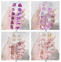 Mixcoco - Piedras de Uñas de Alta Calidad con Forma de Luna, Corazón y Diamante, Brillantes, Planas, para Decoración de Uñas