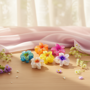 Fermaglio per capelli a pinza con strass a forma di frangipani da 8 cm - Product Image 2