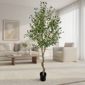 180cm Artificial <strong>Olive</strong> <strong>Tree</strong> Faux Potted <strong>Olive</strong> <strong>Tree</strong> with Branches and Fruits Artificial <strong>Trees</strong> for Indoor Home Office Decor - Product Image 4
