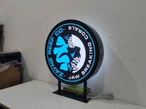 Hộp Đèn <span class=keywords><strong>LED</strong></span> hai mặt tròn cung cấp ánh sáng kép đồng đều hoàn hảo cho màn hình quảng cáo cao cấp hướng khách sạn - Product Image 6