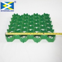 Grille perméable en plastique pour terrassement, idéale pour les parkings, voies d'accès et terrains de golf, 500mm x 500mm x 38mm
