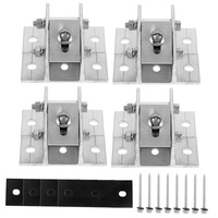 Corigy Lot de 4 supports de montage PV anodisés Ensemble de 4 supports de montage pour panneaux solaires réglables sur le toit pour panneaux solaires
