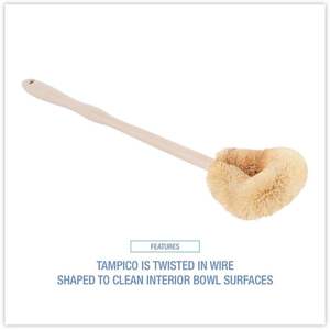 Brosse WC en silicone écologique Boardwalk 6217 Tampico, savon intégré conçu à la main pour le nettoyage de la salle de bain, support amovible au sol - Product Image 2