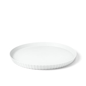 Bandeja Decorativa Moderna Blanca de 40 cm, Fabricada en Italia, de Polipropileno Opaco Ecológico, con Logotipo Grabado, Apta para Lavavajillas y Microondas - Product Image 1
