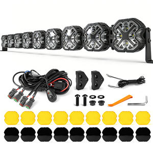 Faro da Lavoro Quadrato da 4,7 Pollici con DRL a X, 9 Pezzi con 18 Coperture Protettive, Illuminazione Super Luminosa su Lato Sinistro e Destro - Product Image 2