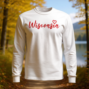 T-shirt classica a maniche lunghe Wisconsin Throwback - Product Image 1