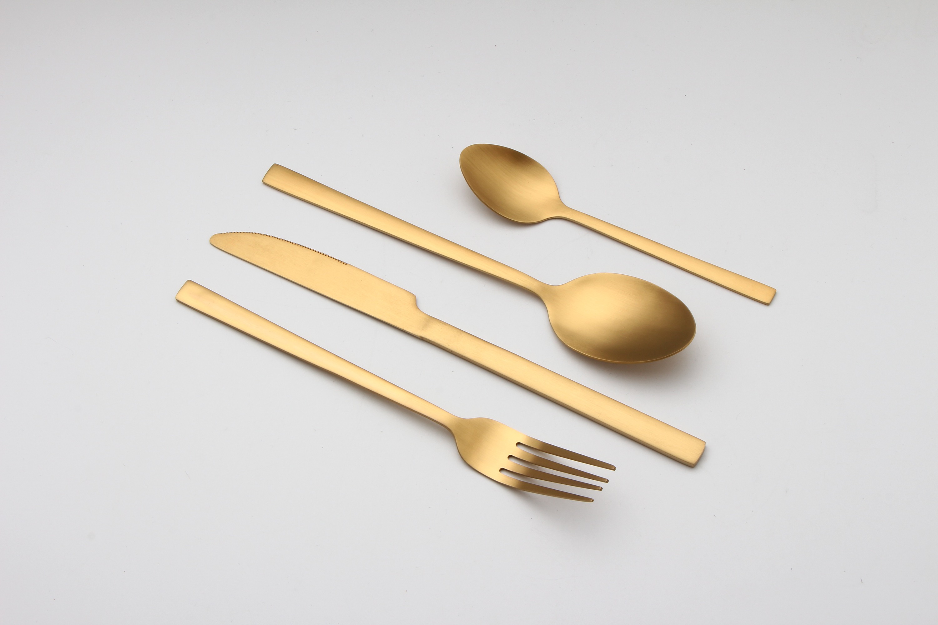 Restaurant Gold Plated Wedding Bulk Stainless Steel Modern Custom Logo Matte Black Flatware Dinnerware Sets Spoon Fork Superior · image 3