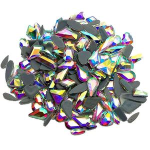 Vente flash internationale de toutes sortes de pierres fantaisie en forme plate, <span class=keywords><strong>strass</strong></span> thermocollants pour vêtements personnalisés de luxe minimaliste - Product Image 4