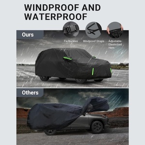 Telo Copriauto Antivento Compatibile con <span class=keywords><strong>Toyota</strong></span> <span class=keywords><strong>Rav4</strong></span> 2019-2024, Protezione per Tutte le Stagioni, Impermeabile, Anti-UV, Anti-Polvere e Anti-Neve, per Esterni - Product Image 4
