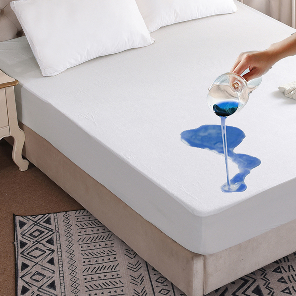 Махровая ткань, хлопковый водонепроницаемый чехол для матраса, профессиональная Настройка, Белые Водонепроницаемые постельные принадлежности, наматрасники