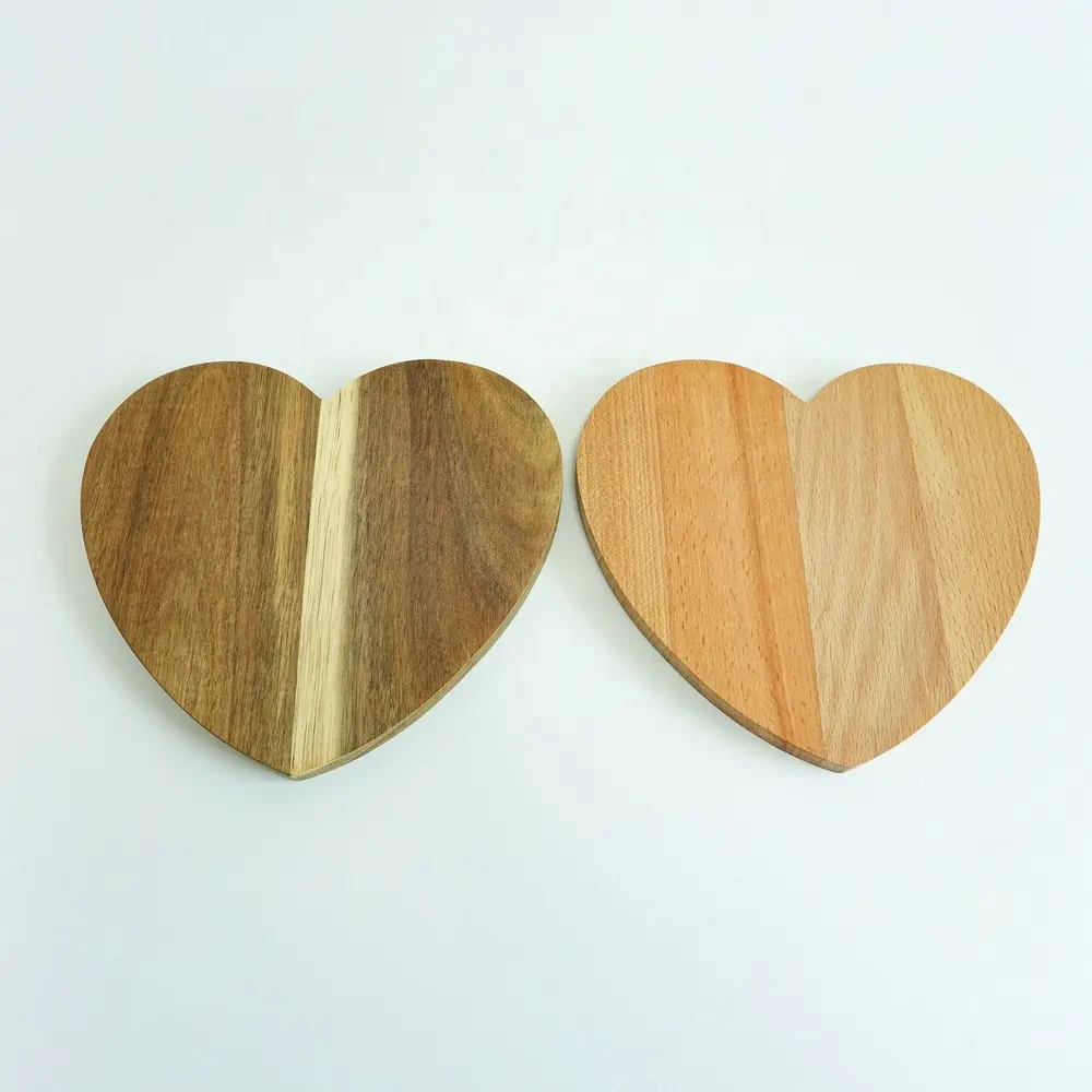 Amazon hot new design heart shaped wooden cutting board beech wood chopping board for home