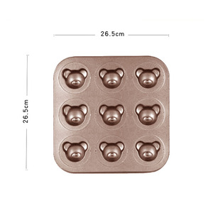 Moule à madeleine en forme d'ours japonais, 12 cavités, forme d'ours 3D, pour la pâtisserie - Product Image 4