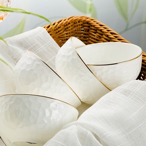 Nouveau produit 60 pièces de cube d'eau de style chinois décor à la maison ensembles de salle à manger ensemble de vaisselle en porcelaine osseuse - Product Image 3