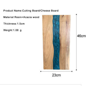 <span class=keywords><strong>Tagliere</strong></span> per <span class=keywords><strong>scacchi</strong></span> rettangolare in legno di Acacia in resina ecologica lavabile per lavastoviglie pacchetto pezzo singolo <span class=keywords><strong>tagliere</strong></span> per bistecca blu - Product Image 2