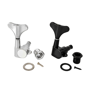 2R2L Clavijas de Afinación para Bajo Eléctrico, Cabeza de <span class=keywords><strong>Guitarra</strong></span>, Color Negro - Product Image 5