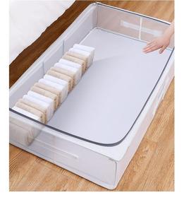 Caja de Almacenamiento Plegable Transparente de Plástico de Diseño Moderno para Debajo de la Cama, para Dormitorio, Sala de Estar, Comedor, Muebles para el Hogar, Ropa y Juguetes - Product Image 4