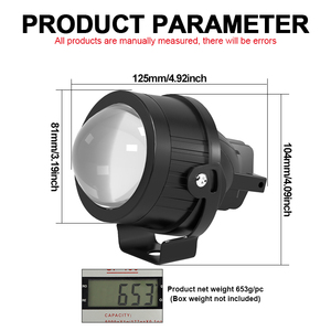 Lente de proyector Led de 3 pulgadas, lámpara antiniebla para coche, luz de trabajo de doble Color de 110W, lámpara de conducción antiniebla H11 para motocicletas, coches, camiones, todoterreno - Product Image 4