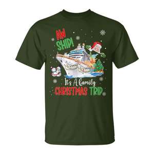 Camiseta familiar a juego Aw Ship Its A Christmas Cruise Trips 2025 - Product Image 1