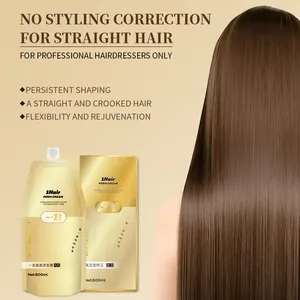 Hot Selling In Stock 800ml Organic And Stable Fresh And Supple Hair Straightening Cream For Curly Hair