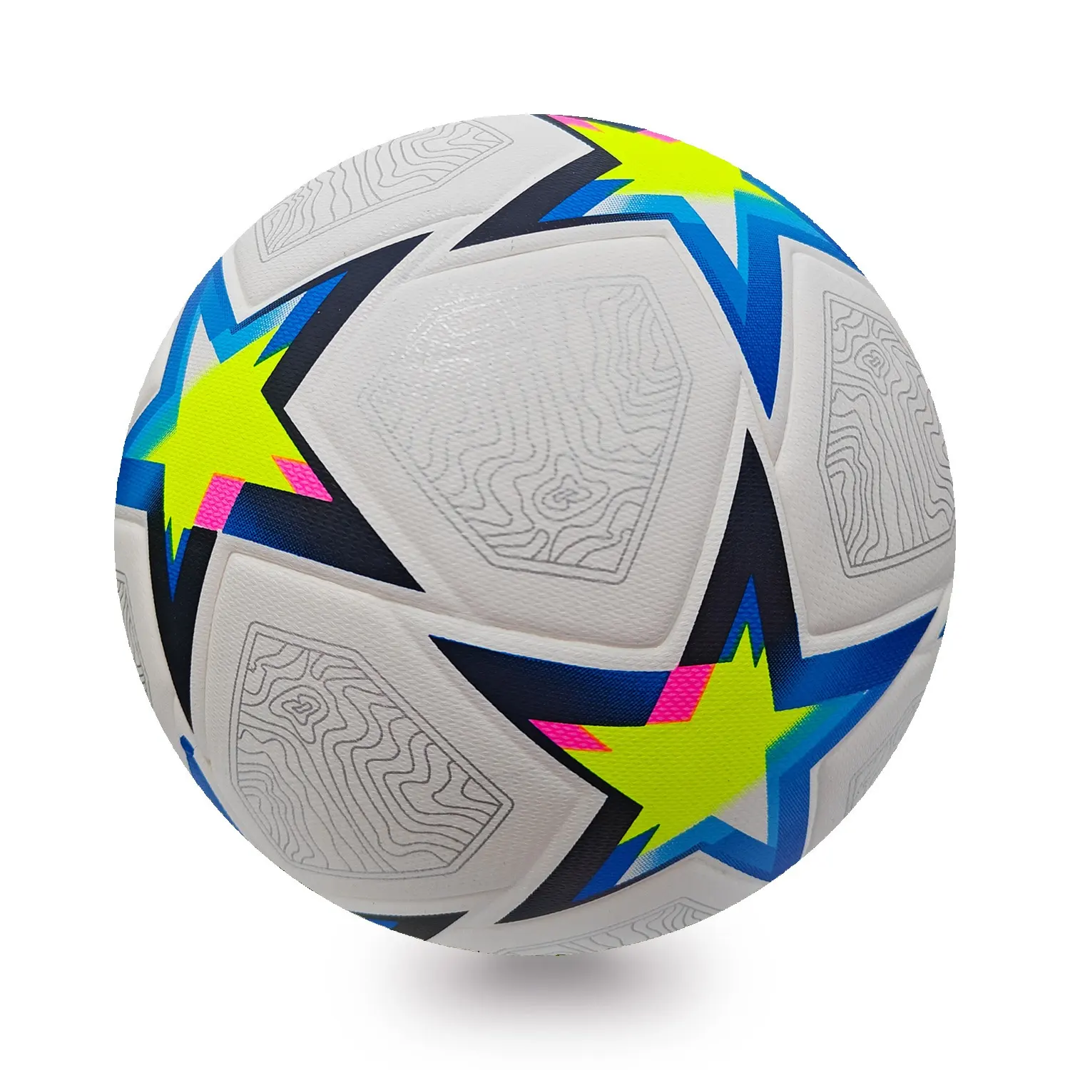Novo design personalizado impressão de logotipo atacado bolas de futebol de alta qualidade e peso leve em cores diferentes