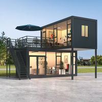 Maison conteneur préfabriquée en acier robuste à double paroi, ignifuge, pour usage résidentiel ou bureau, avec salle de bain