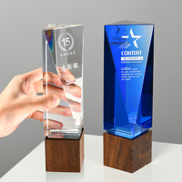Nouveau design trophée de cristal design créatif excellent trophée de sport d'honneur d'employé prix de danse prix de gros d'usine trophée de verre