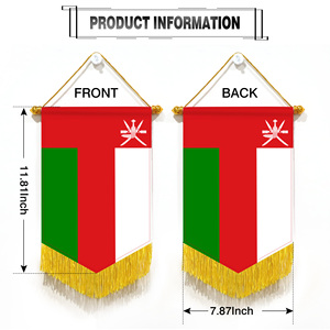 Wholesale Mini Pennant Car Flags 20x30cm Oman Wall Decor <b>Small</b> Ornaments Hanging Digital Printing Satin Material - Product Image 2