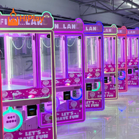 Machine à griffes rose de luxe à monnayeur pour peluches, machine d'arcade pour parcs d'attractions, centres commerciaux et FEC