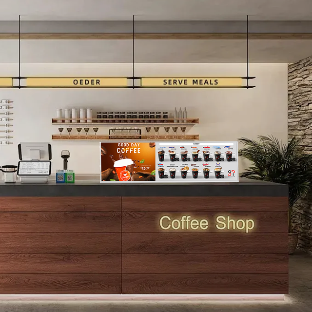 Wall Mounted HD LCD Digital Menu Board Indoor LCD for Restaurant/Cafe Shop Advertising Display