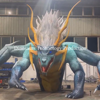 Modèle d'animatronique Dragon Tonnerre pour parcs d'attractions, attraction de style dragon ou monstre, à vendre