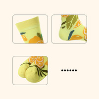 Chaussettes de sport décontractées mi-mollet pour femmes, en coton doux, avec imprimé 3D coloré et amusant à motifs de fruits d'été