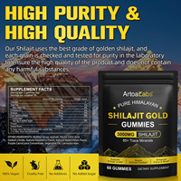 ArtoaLabs Marque Privée Résine de Shilajit Pur de l'Himalaya – Boost d'Énergie, Soutien Immunitaire, Minéraux Multiples, Acide Fulvique – Gummies de Shilajit
