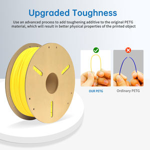 Filamento PETG Luminoso LONQI de 1.75mm, Filamento PETG Amarillo de Alta Velocidad para Impresora 3D FDM - Product Image 3