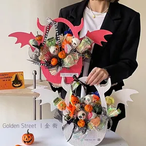 Halloween Klein Monster Opvouwbare Bloemstuk Box Bloem Draagtas Voor Bloemist Materialen Gebruik
