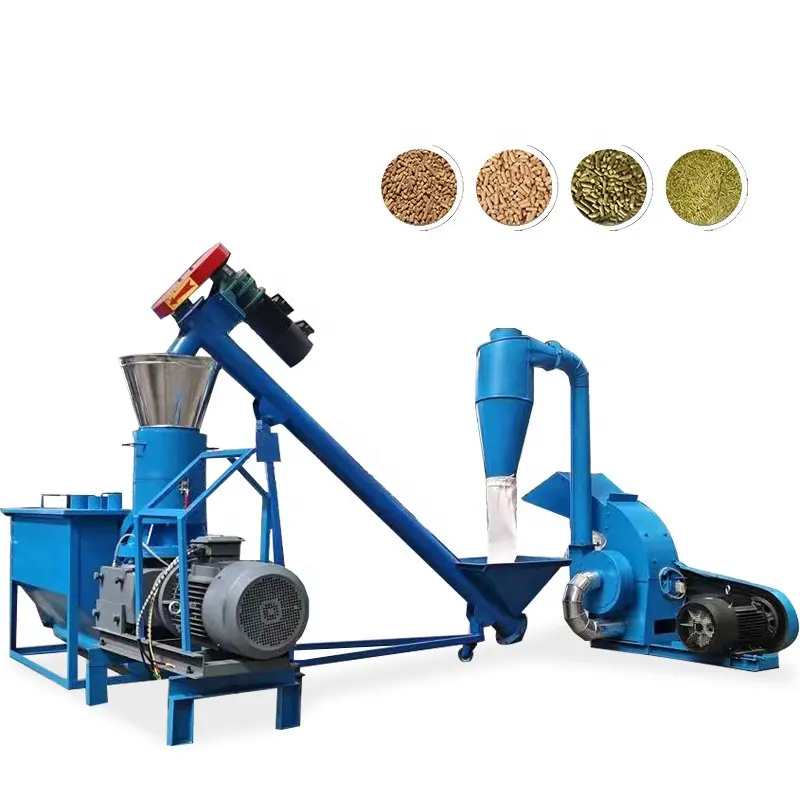 Small CE Sawdust Straw Fuel Fire Pto Press To Make Pellet Wood Pellet Machine Mill Biomass Pellet Maker Line Price
