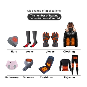 MLAZ947 Customised 5v 3in1 Alloy Fiber Electric Clothing Heating element Usb Heating <strong>Pads</strong> for Clothes - Product Image 6