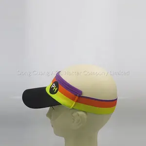 High Quality Fashion Visors With Elastic Band OEM Custom Printing Soft Sports Visor Cap Golf Sun Visor Cap Hat