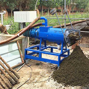 Separador Automático de Sólidos y Líquidos, Máquina de Tratamiento de Estiércol de Vaca, 220 V, Equipo de Prensado en Espiral Azul Acero - Product Image 1