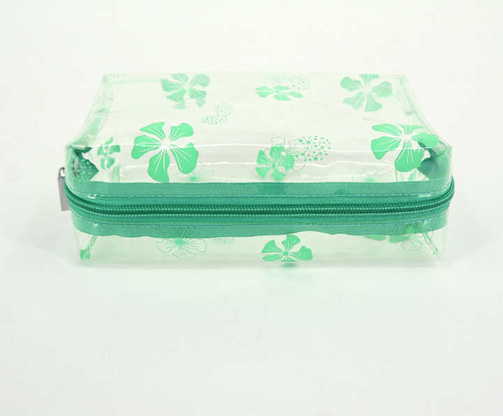 Custom Print Logo Waterproof Clear PVC Toiletry Bag for Traveling