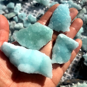 Offre Spéciale petite taille pierres brutes cristal spécimen pierre précieuse brute maroc bleu <span class=keywords><strong>aragonite</strong></span> <span class=keywords><strong>cristaux</strong></span> de guérison pour la décoration - Product Image 4