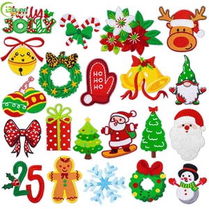 Offre Spéciale : Patchs thermocollants personnalisés brodés avec motif Joyeux Noël pour vêtements, badges, chapeaux et cadeaux - Product Image 1