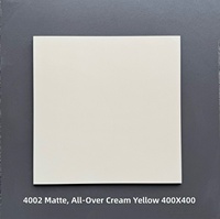 Carrelage Céramique Mat Couleur Unie 400x400mm Épaisseur 10mm Antidérapant pour Murs/Sols de Salle de Bain de Luxe, Chambre, Entrepôt, Cuisine