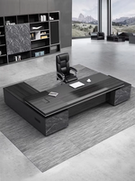Bureau de direction moderne de luxe en forme de L pour PDG Bureau de direction en bois élégant pour mobilier de bureau Mobilier de bureau de direction modulaire