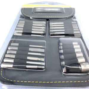 26pcs Chrome Finish DIY Grade OEM Screwdriver Bit Set Multi-Purpose <b>1</b>/<b>4</b>" <b>Ratcheting</b> Driver Kit with Magnetic Bits Roll-up Bag - Product Image 4