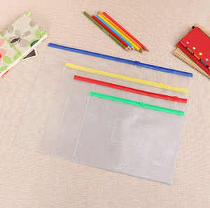 Chất lượng cao A4 A5 A6 A8 <span class=keywords><strong>B4</strong></span> B5 5 các loại màu sắc tag Pocket Sheets rõ ràng Zip phong bì tập tin hóa đơn túi tài liệu Túi Túi bút chì trường hợp - Product Image 2