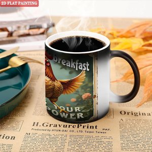 Mug magique en céramique noir givré de 11 oz qui change de couleur à la chaleur, pour les amateurs de chocolat chaud - Product Image 5