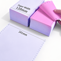 Papier pour imprimante informatique en promotion, papier NCR 241x279mm, papier autocopiant sans carbone à deux couches, alimentation fluide, déchirement facile, matrice de points, multicouche