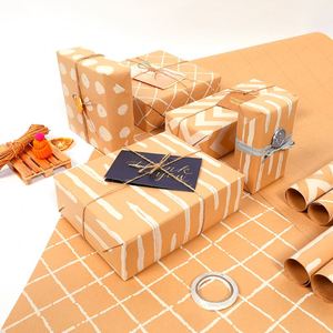 Festive Disposable Coated Silicone Virgin Kraft Paper Rustic Holiday <b>Gift</b> Wrapping - Product Image 2