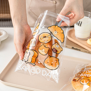 ถุงบรรจุขนมปังใสพลาสติกเกรดอาหารมีกาวในตัวขนาด/สีปรับแต่งได้สำหรับเยลลี่อาหารสัตว์และอาหาร - Product Image 3