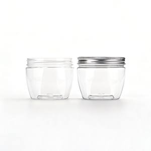 Tarro de granos de café transparente PET vacío de grado alimenticio sin BPA de 240ml, venta al por mayor, nueces, gomitas, granos, especias, tarro para almacenamiento de alimentos - Product Image 1